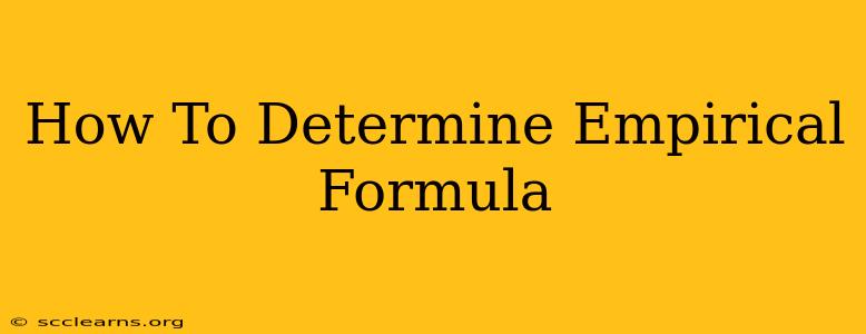 How To Determine Empirical Formula