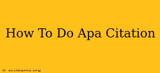 How To Do Apa Citation