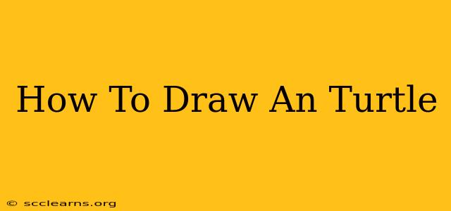 How To Draw An Turtle