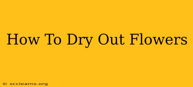 How To Dry Out Flowers