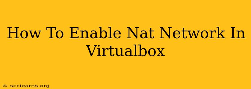 How To Enable Nat Network In Virtualbox