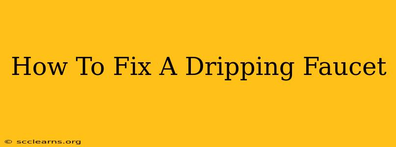 How To Fix A Dripping Faucet