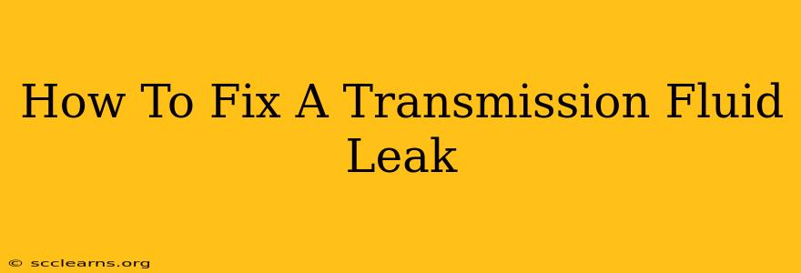 How To Fix A Transmission Fluid Leak