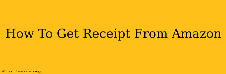 How To Get Receipt From Amazon