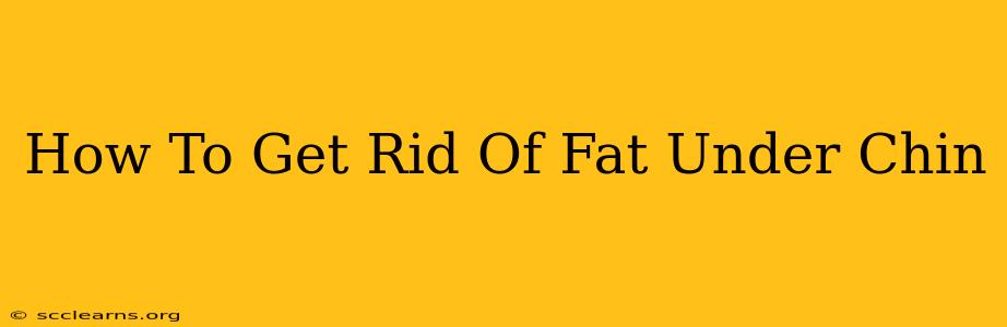 How To Get Rid Of Fat Under Chin