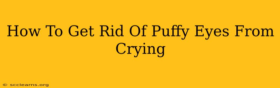 How To Get Rid Of Puffy Eyes From Crying