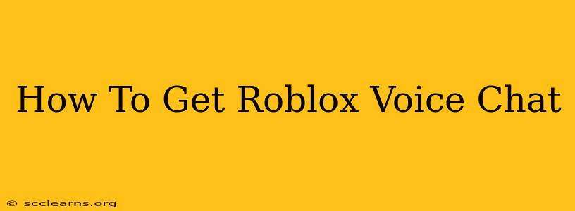 How To Get Roblox Voice Chat