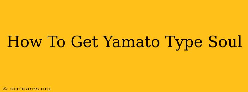 How To Get Yamato Type Soul