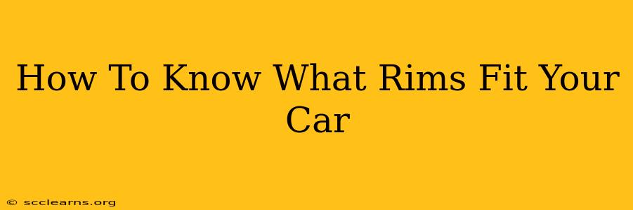 How To Know What Rims Fit Your Car