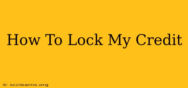 How To Lock My Credit