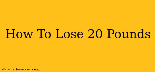 How To Lose 20 Pounds