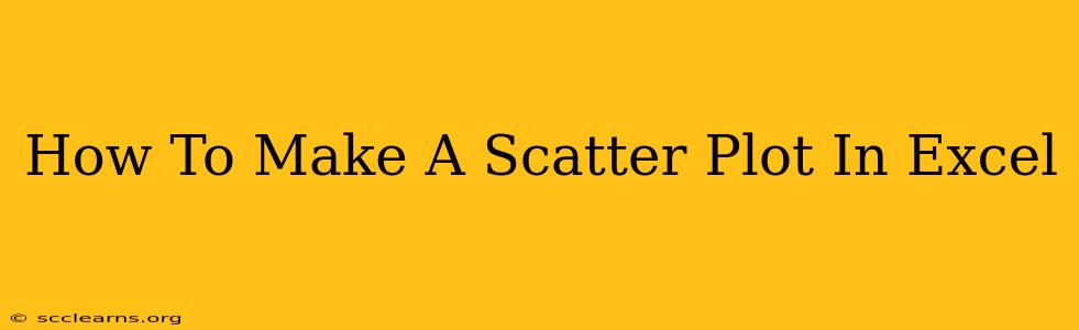 How To Make A Scatter Plot In Excel