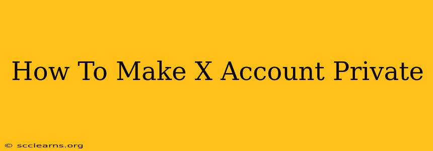 How To Make X Account Private