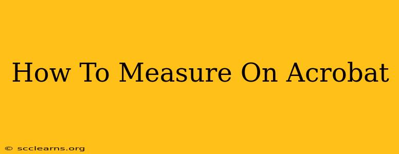 How To Measure On Acrobat