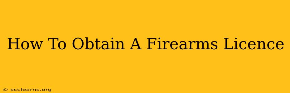 How To Obtain A Firearms Licence