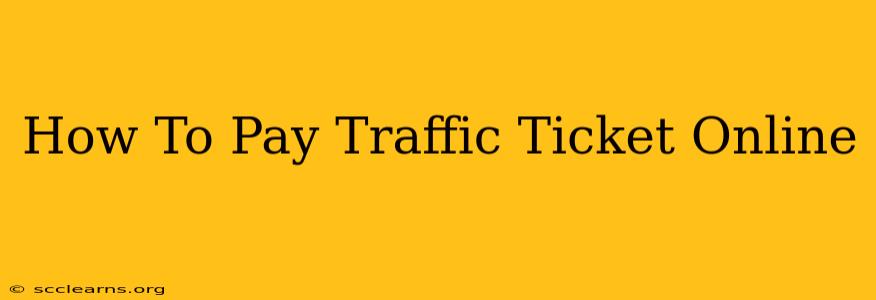 How To Pay Traffic Ticket Online