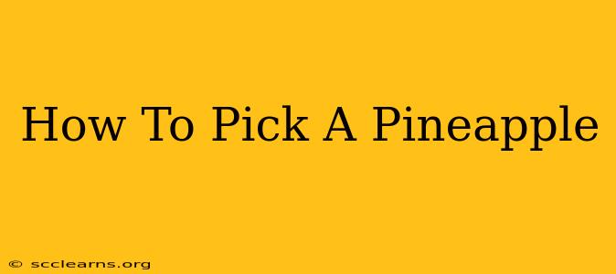 How To Pick A Pineapple