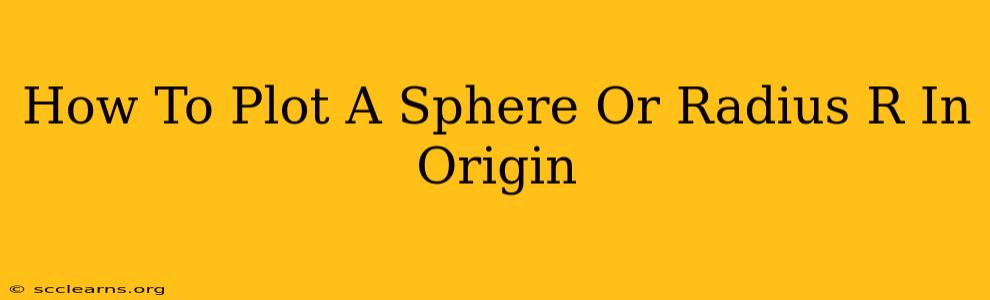 How To Plot A Sphere Or Radius R In Origin