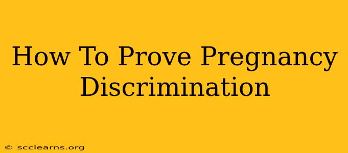 How To Prove Pregnancy Discrimination