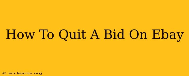 How To Quit A Bid On Ebay