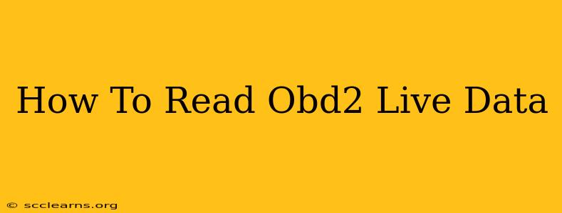 How To Read Obd2 Live Data