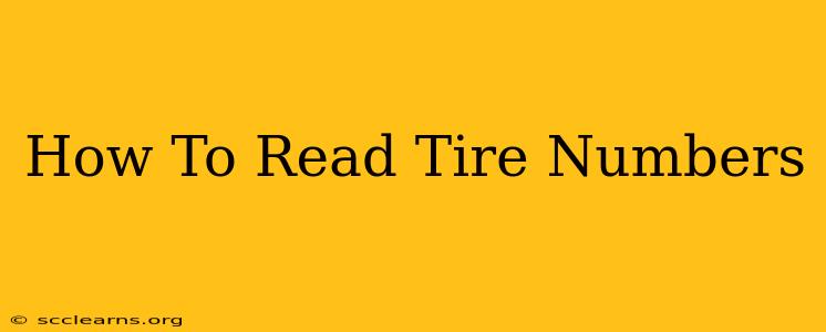 How To Read Tire Numbers