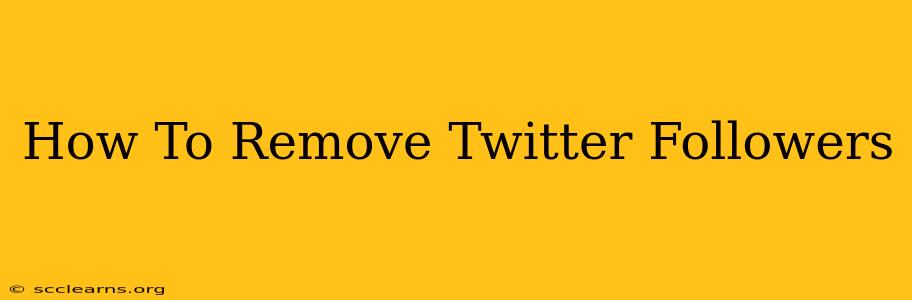 How To Remove Twitter Followers