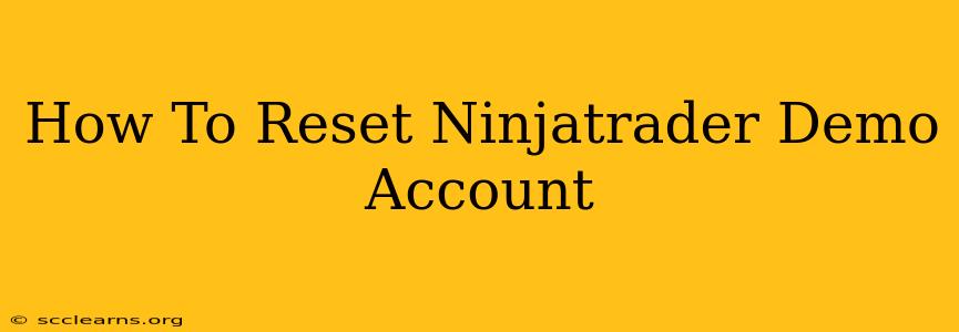 How To Reset Ninjatrader Demo Account