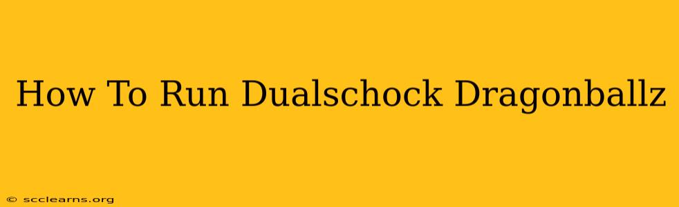 How To Run Dualschock Dragonballz