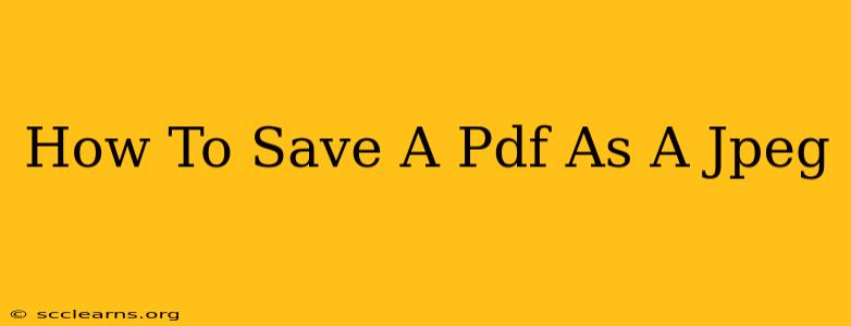 How To Save A Pdf As A Jpeg