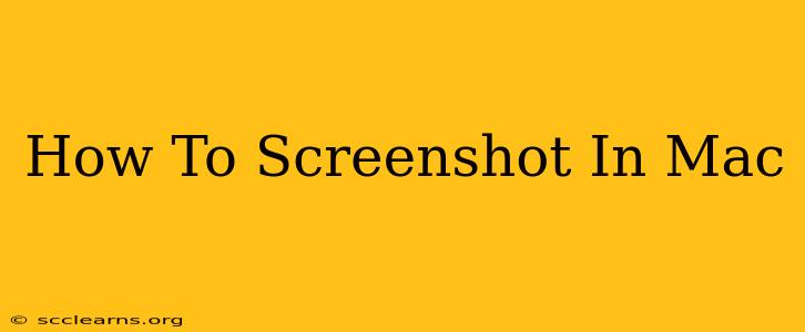 How To Screenshot In Mac