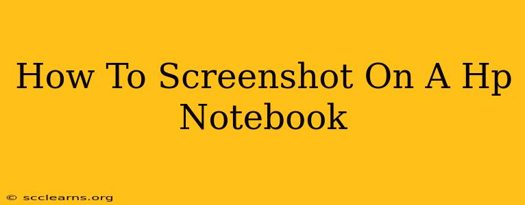 How To Screenshot On A Hp Notebook