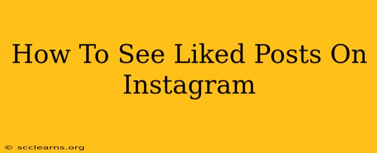 How To See Liked Posts On Instagram