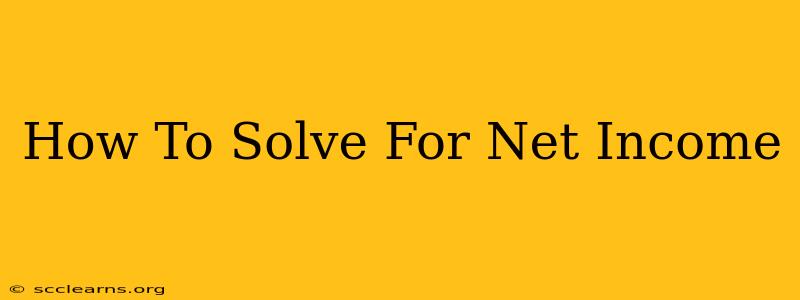 How To Solve For Net Income