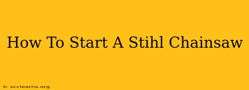 How To Start A Stihl Chainsaw