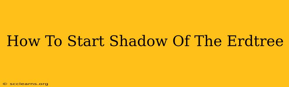 How To Start Shadow Of The Erdtree