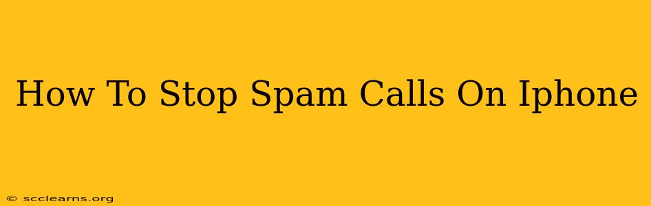 How To Stop Spam Calls On Iphone