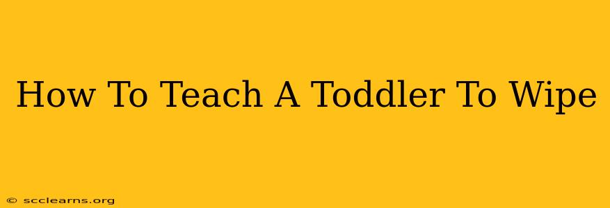 How To Teach A Toddler To Wipe