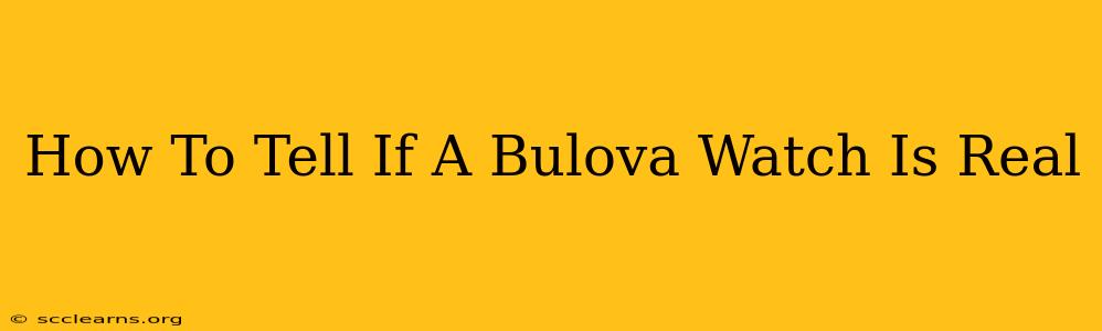 How To Tell If A Bulova Watch Is Real