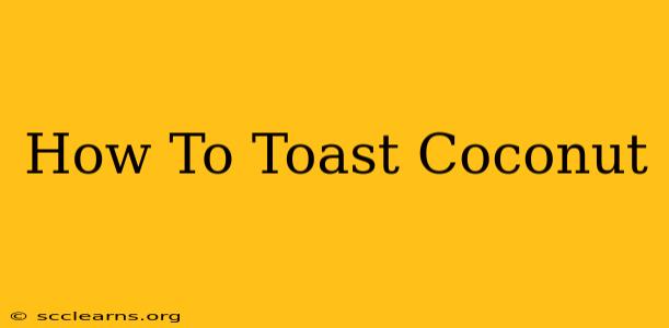 How To Toast Coconut