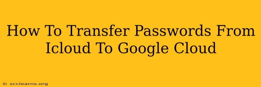 How To Transfer Passwords From Icloud To Google Cloud