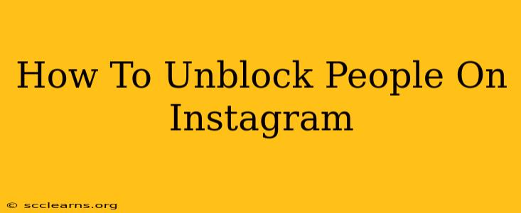 How To Unblock People On Instagram