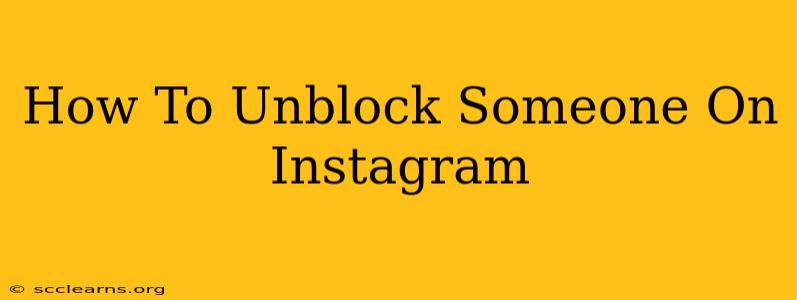 How To Unblock Someone On Instagram