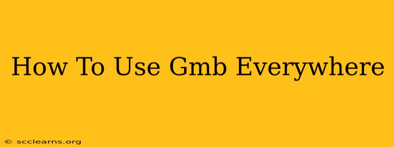 How To Use Gmb Everywhere