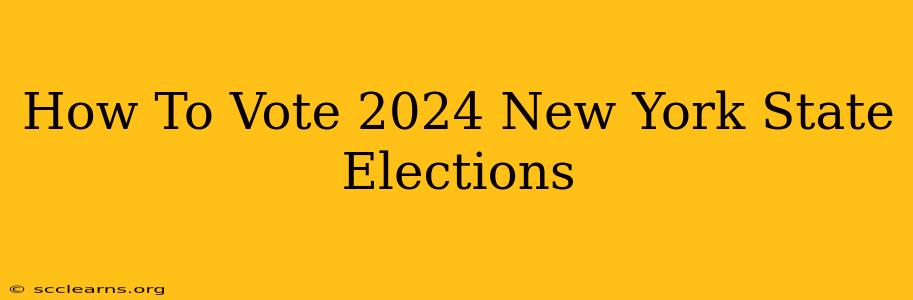 How To Vote 2024 New York State Elections