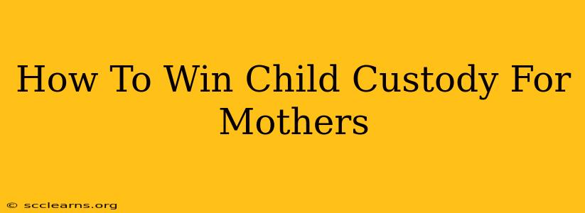 How To Win Child Custody For Mothers