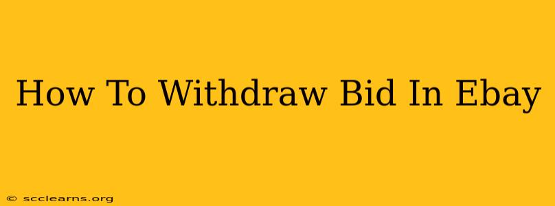 How To Withdraw Bid In Ebay