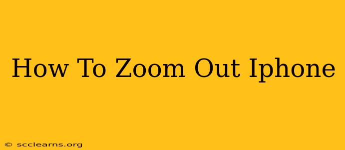 How To Zoom Out Iphone