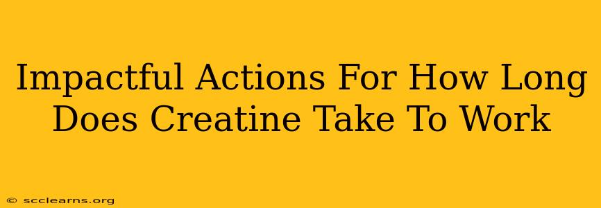 Impactful Actions For How Long Does Creatine Take To Work