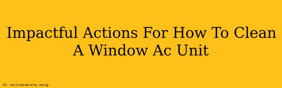 Impactful Actions For How To Clean A Window Ac Unit